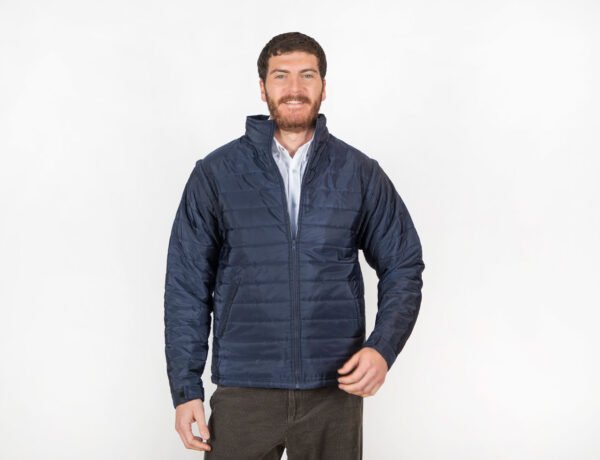 Chamarra Azul Marino Industrial Bordada con Logo
