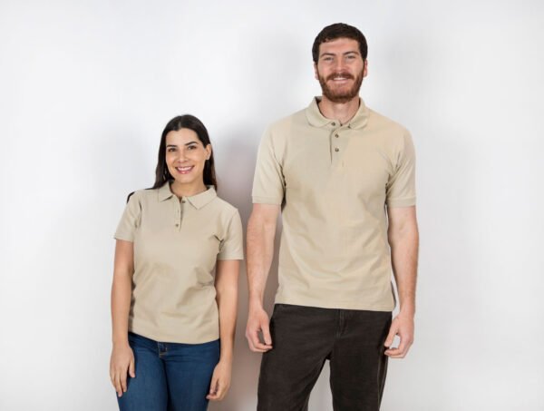 Playeras Polo Color Arena Bordadas con Logo