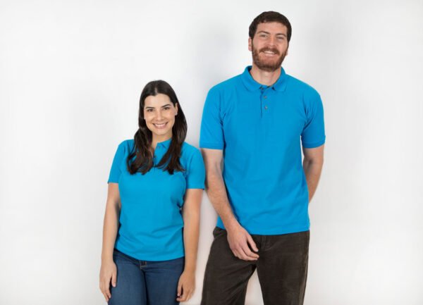 Playeras Polo Color Azul Bordadas con Logo